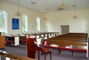 Willis UMC sanctuary seen from the front Willis UMC sanctuary seen from the front